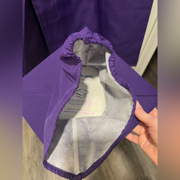 Purple Graduation Cap, Gown and Hood - Picture 2 of 3